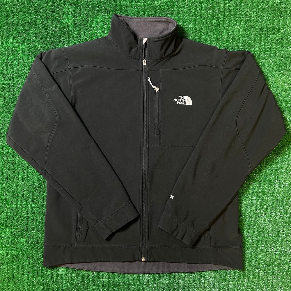 The North Face Apex Softshell Jacket Mens Large Black Full Zip Windbreaker